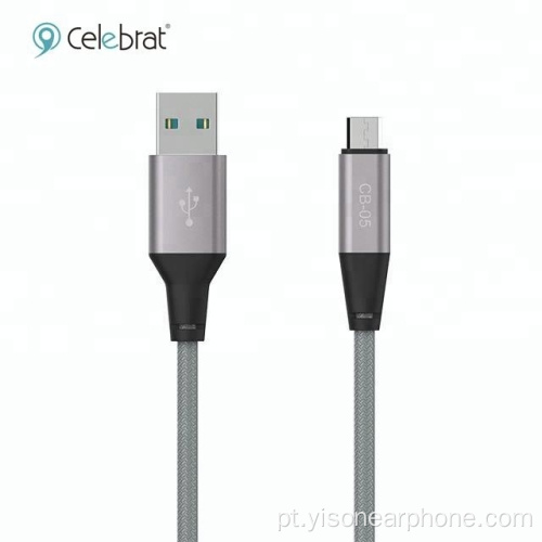 Transferência de dados USB por cabo de carregamento rápido